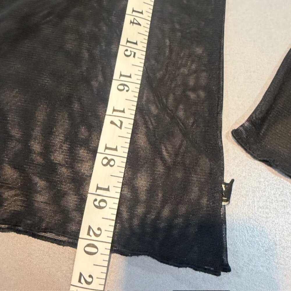 Vine Street Sheer Mesh Zip Hoodie Black Goth Y2K Cyber Fairy Grunge Size S - Picture 8 of 11